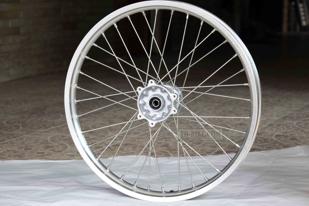44650-KZZ-900. WHEEL SUB ASSY., FR. Front wheel spoke silver, Honda CRF250L 2012-2016.