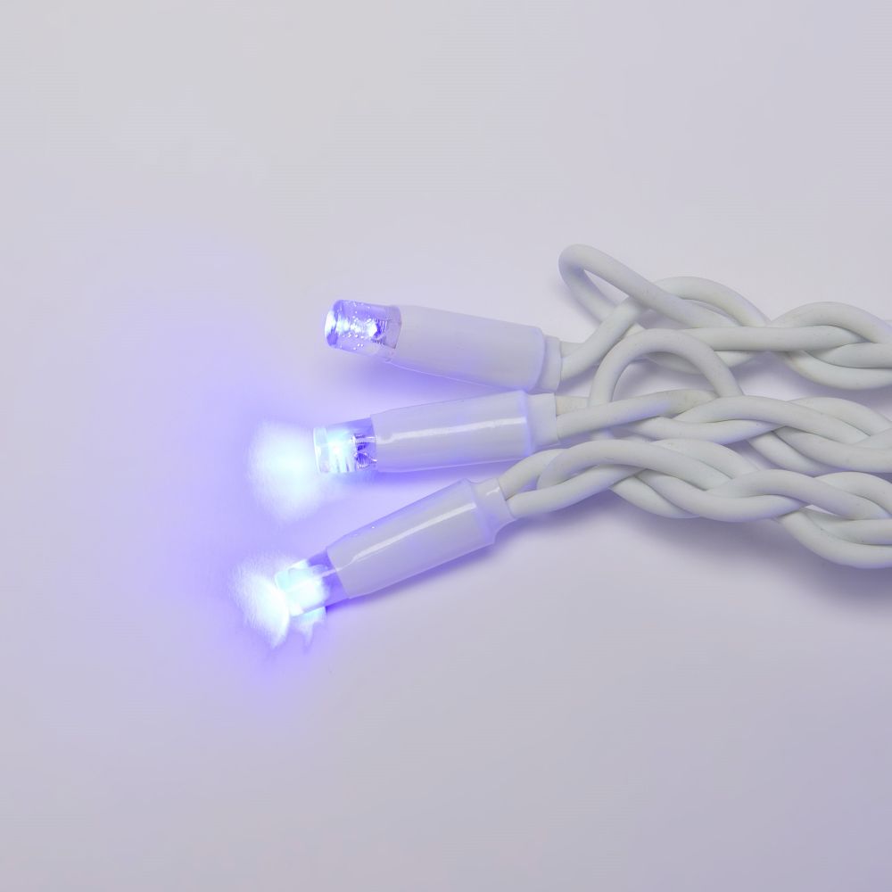 ULD-C2030-240-TWK BLUE IP67 Занавес светодиодный с эффектом мерцания. 3х2м. Соединяемый. 240 светодиодов. Синий свет. Провод белый. TM Uniel.