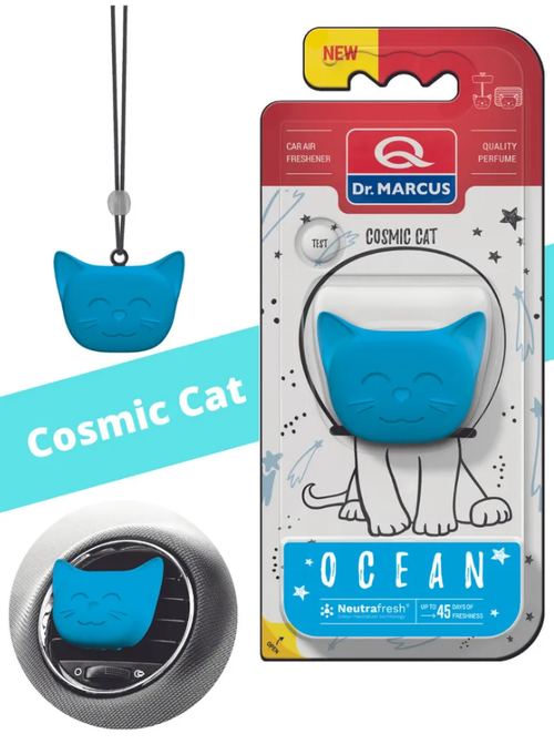 ОСВЕЖИТЕЛЬ С ПОДВЕСКОЙ "DR.MARCUS" COSMIC CAT OCEAN