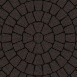 Тротуарная плитка КЛАССИКО (круг) - Гранит Коричневый, комплект из 3 видов плит