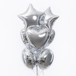 F Шар Звезда 18''/46 см, Серебро (БГ-15)