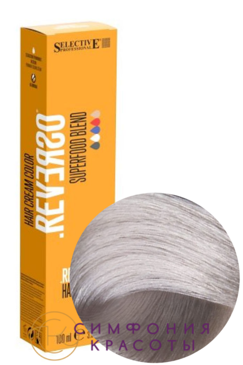 1001 "Reverso Hair Color"Блонд ультра пепельный 100мл