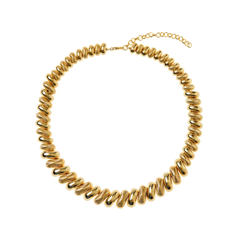 Колье Пирамида с Бороздами – Золото