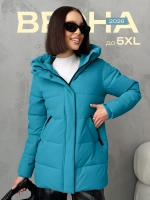 Куртка весенняя удлиненная с капюшоном