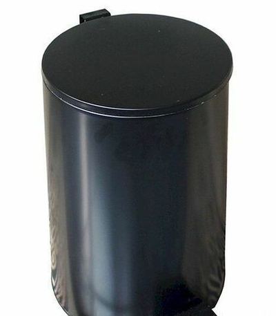Ведро для мусора с педалью, 20 литров, оцинкованное, черное
