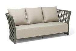 "Валенсия" диван из искусственного ротанга трехместный, цвет серый