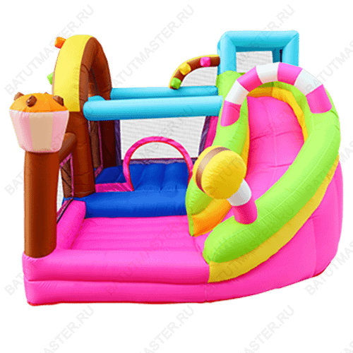 Батут для детей на дачу "Площадка сладостей" 3,2*2,9*2,13 м