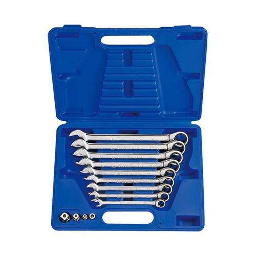 KING TONY (13113MR) Набор комбинированных трещоточных ключей, 8-19 мм, кейс, 13 предметов