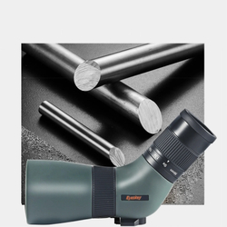 Зрительная труба Eyeskey SkyPower 9-27x56 II на фоне металлических стержней