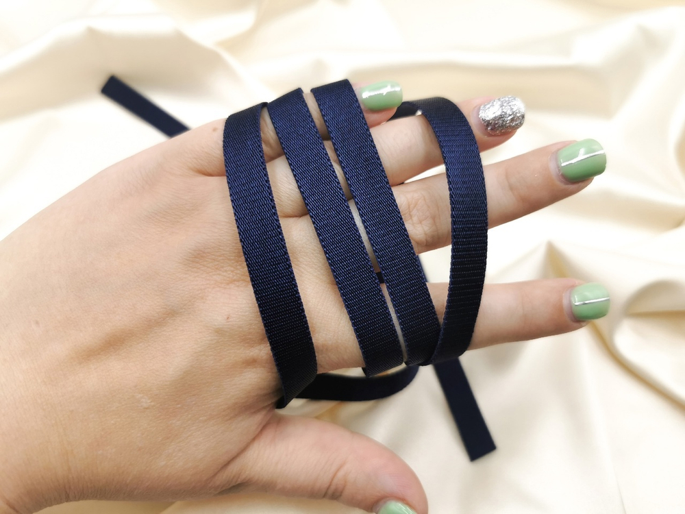 _Бретелечная резинка, 10 мм, ОПТ, темно-синяя, (Арт: BR640/10-061), уп