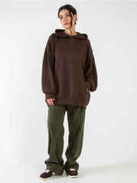 Худи Basis из вязанного трикотажа Коричневое