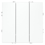 Выключатель встраиваемый VOLTUM S70 трехклавишный 10А, (белый матовый)