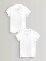 Поло школьное для девочки Next 215-735, 2 шт., Белый