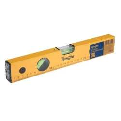 Уровень алюминиевый Тундра, 3 глазка, линейка, 300 мм