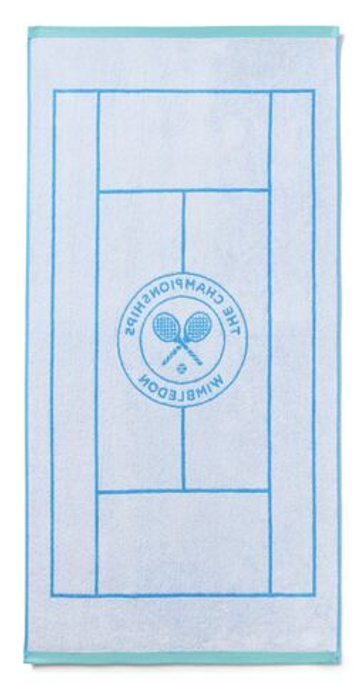 Полотенце теннисное Wimbledon Tennis Court Cotton Bath - sky blue/white