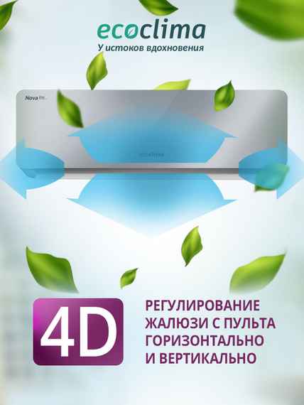 Настенная сплит-система Ecoclima ECW/I-CH12/AAS-4R1 (Silver) + EC/I-CH12/A-4R1 (White)