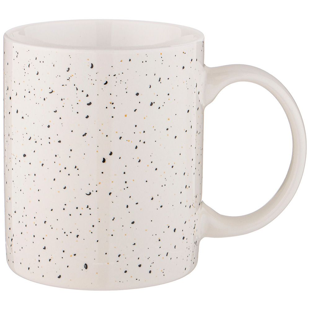 КРУЖКА БЕЛЫЙ ГРАНИТ 400 МЛ (КОР=36 ШТ) 13*8,8*10СМ