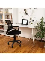 Кресло BRABIX "Fly MG-396", с подлокотниками, сетка, черное, 532083