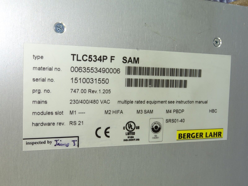 BERGER LAHR TLC534P F SAM