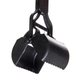 Совок - ковш для уборки за животными «Безконтактный», цвет черный, 28*7,5*9см (лейбл)