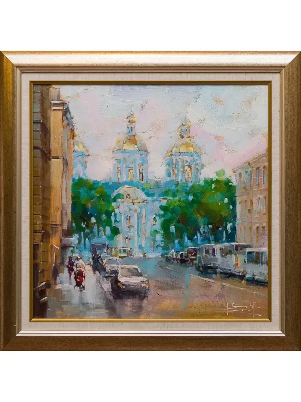 Картина маслом Никольский собор Сухоплюев