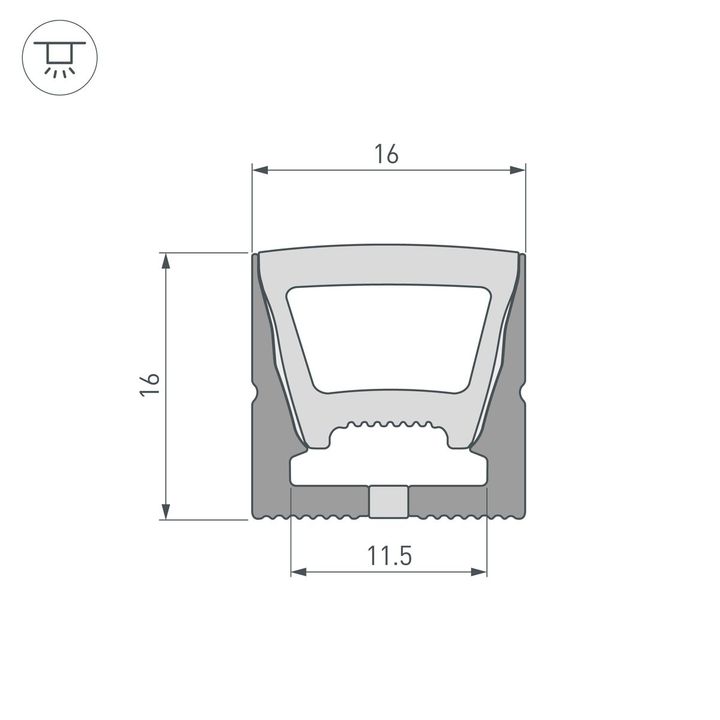Профиль Arlight WPH-Flex-1616-Top-S11-5M Black 045759