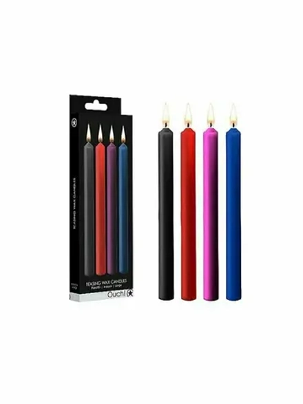 Набор разноцветных восковых BDSM-свечей Teasing Wax Candle