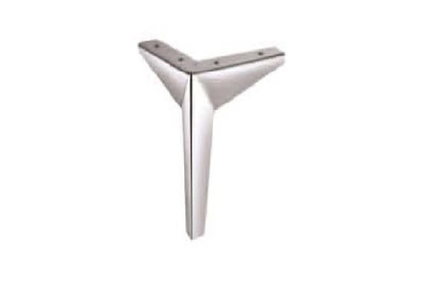 Опора угловая изогнутая (хром) h=150 (60) GL