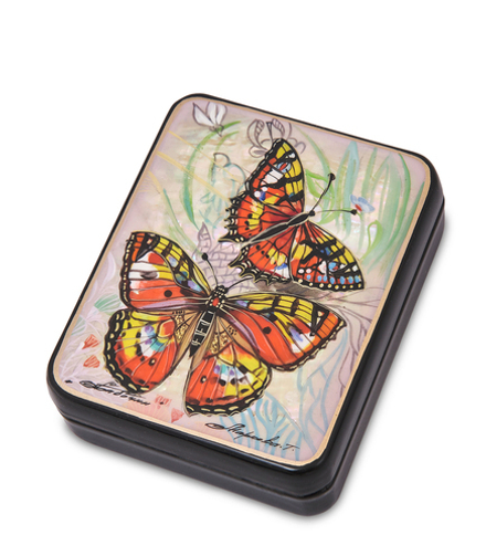 Народные промыслы ШК-55/260-A Шкатулка «Бабочки» исп. Маркова