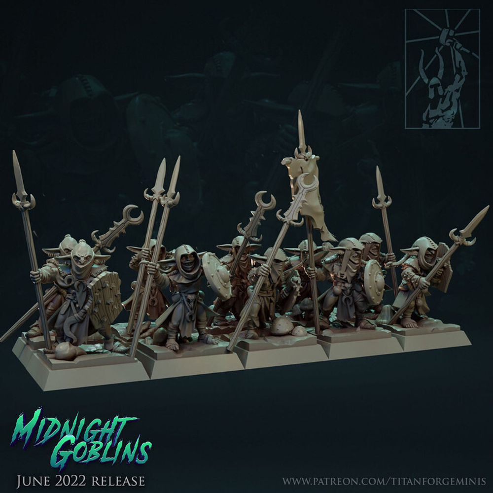 Grand Alliance Destruction Goblin Regiment 1 шт. миниатюра для dnd, днд, pathfinder, фентези, Настольная игра, НРИ, Варгейм, РПГ