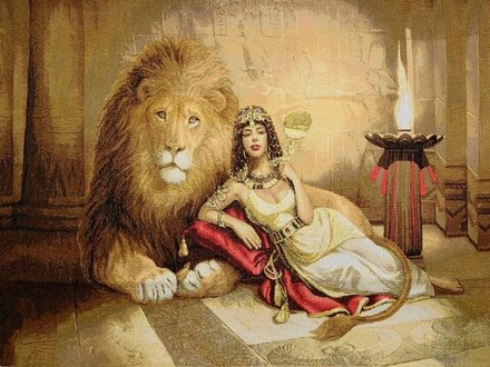 Гобеленовая картина "D. КЛЕОПАТРА-2" в багетной раме, Россия.