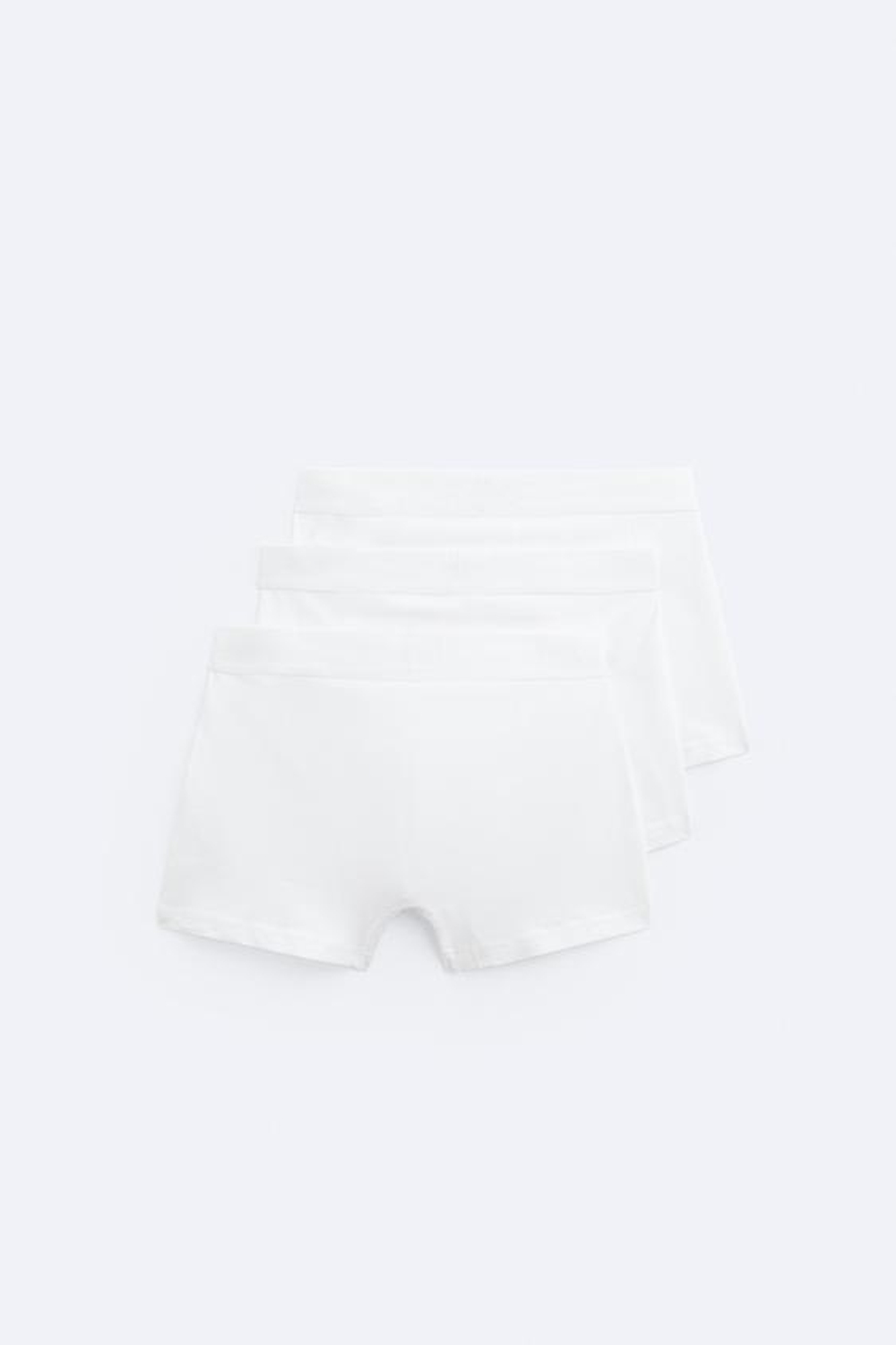 ZARA НАБОР ИЗ ТРЕХ БАЗОВЫХ ТРУСОВ-БОКСЕРОВ, БЕЛЫЙ