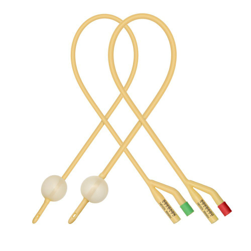 Катетер Фолея латексный с силиконовым покрытием двухходовой MEDEREN