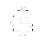 СТАНДАРТ Рамка верхняя двери (5,40 м) белый матовый (ПВХ) Aristo (AS0004) Aristo
