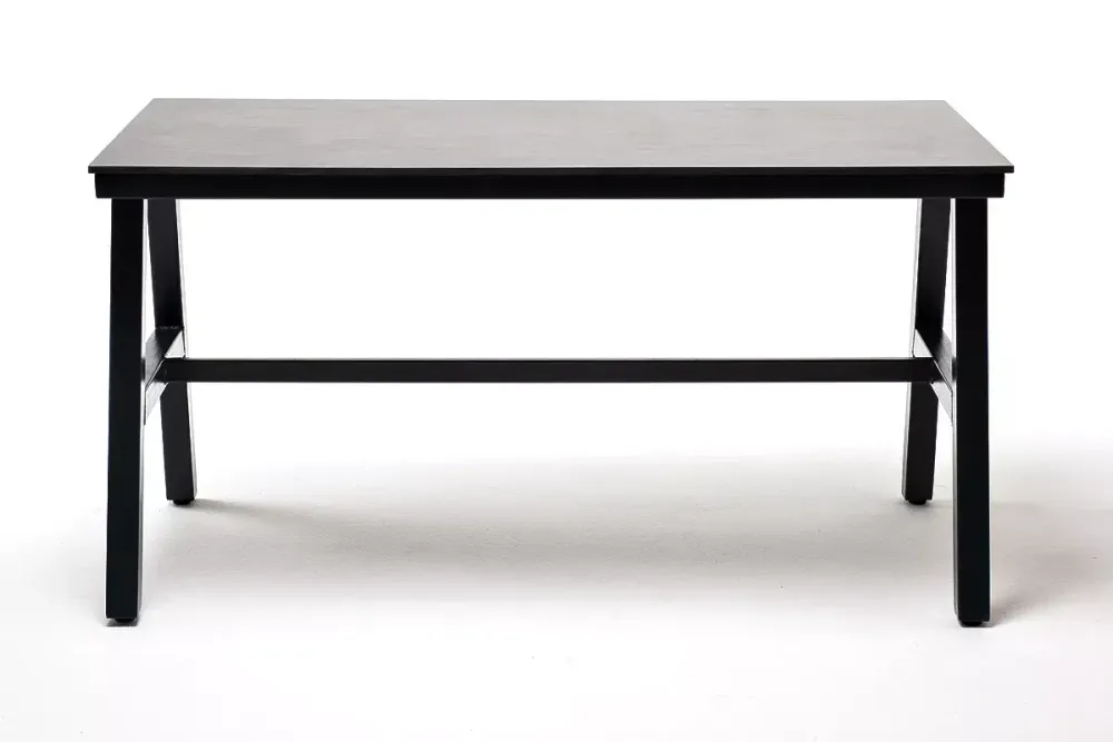 "Рио" стол из HPL 140х70см, H75, цвет столешницы "серый гранит"