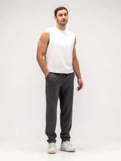 Брюки спортивные прямые. Графит