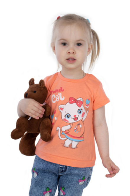 Л3014-7657 морковный футболка детская