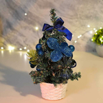 Елка настольная 20см в корзине с синими украшениями, Z-23A13N/4