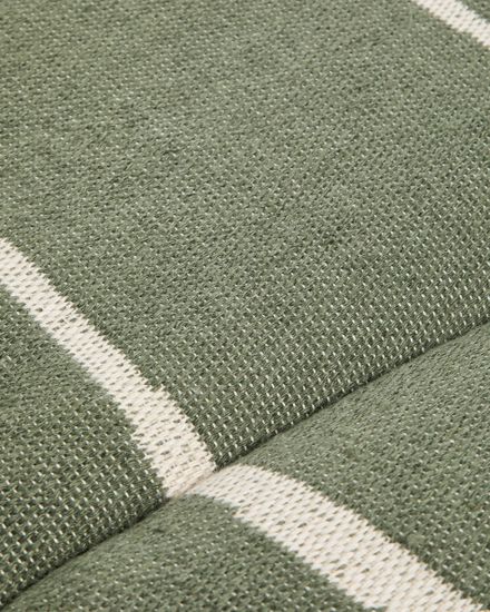 Подушка для шезлонга Daila зеленого цвета из 100% ПЭТ с рисунком икат, 50 x 175 см