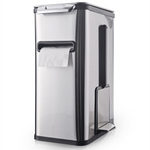 Ведро мусорное с ёршиком, внутр ведро, туалетная бумага, JAH-532, 7л (серебряный)