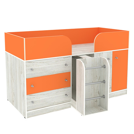 Кровать-чердак КарИВи Малыш 4 Винтерберг Оранжевый