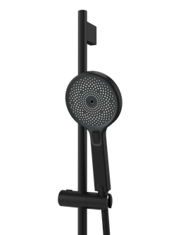 Смеситель для ванны с душем STWORKI Ноттвиль S34100BK + Душевой гарнитур Гётеборг S03190BK, матовый черный