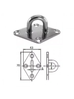 Пластина с U-скобой, 43*70 мм, нержавеющая сталь