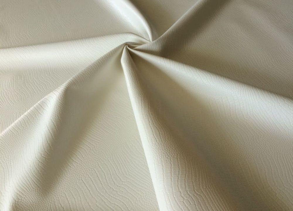 Искусственная кожа 124 белая крокодил