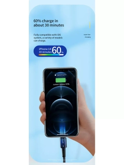 Длинный провод для быстрой зарядки iPhone, iPad 27w 3 метра