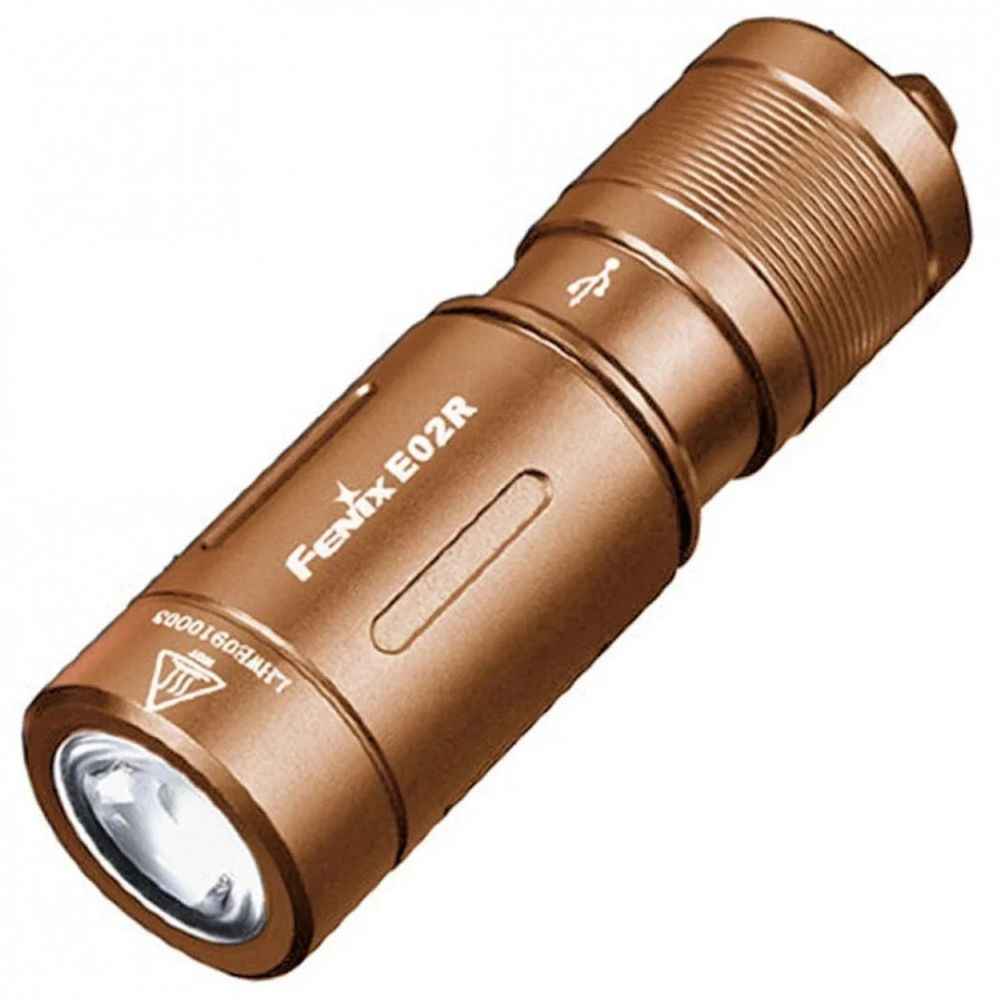 Фонарь Fenix E02R, коричневый