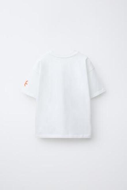 ZARA ФУТБОЛКА С ФОТОПРИНТОМ "СВЕТОФОР", БЕЛЫЙ