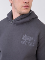 Худи Варгградъ НИНДЗЯ мужская тёмно-серая с начёсом «Волк»