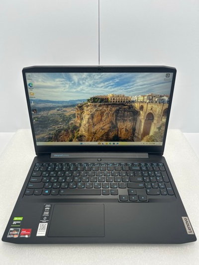 Ноутбук игровой Lenovo ideapad Gaming 3 15ARH05 (82EY009HRK) 15.6"/AMD Ryzen 5 4600H/RAM 8GB DDR4/256GB SSD/NVIDIA GeForce GTX 1650 4GB/1920х1080/IPS/DOS/Подсветка кл-ры: LED/Цвет черный. Состояние: Уценка/большой след. на матрице от клавиатуры
