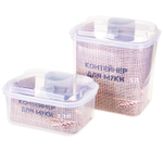 Контейнер для муки прозрачный 5 л с мерной ложкой 180 мл М1183